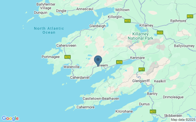 Kaart met locatie Ring of Kerry
